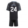 Dječji Nogometni Dres Aston Villa Amadou Onana #24 Gostujuci 2025-26 Kratak Rukav (+ Kratke hlače)